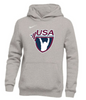 Nike Youth USAW Pullover Club Fleece Hoodie - Grey/White