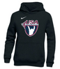 Nike Youth USAW Pullover Club Fleece Hoodie - Black/White