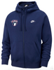 Nike Men's USAW Club Fleece Full Zip Hoodie - Navy/White