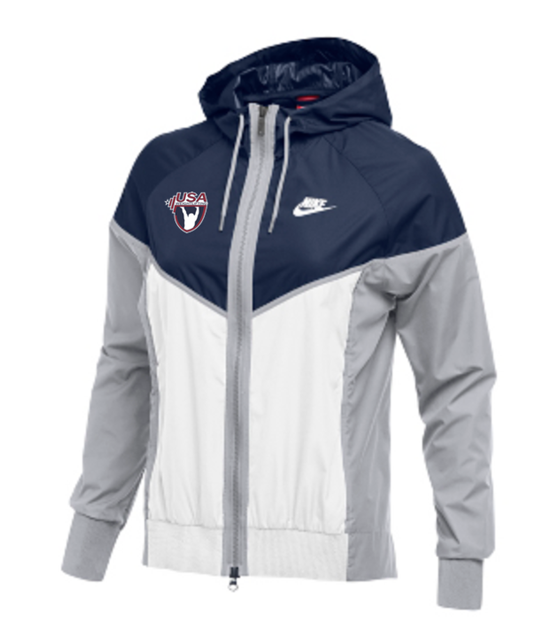 nike windrunner white grey