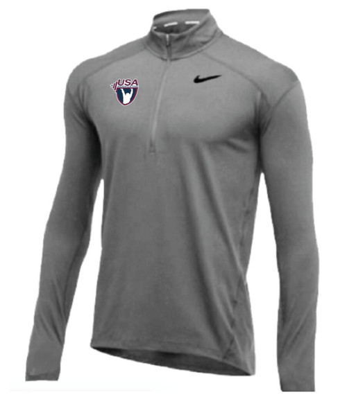 Nike Men's USA Weightlifting 1/2 Zip Top - Grey