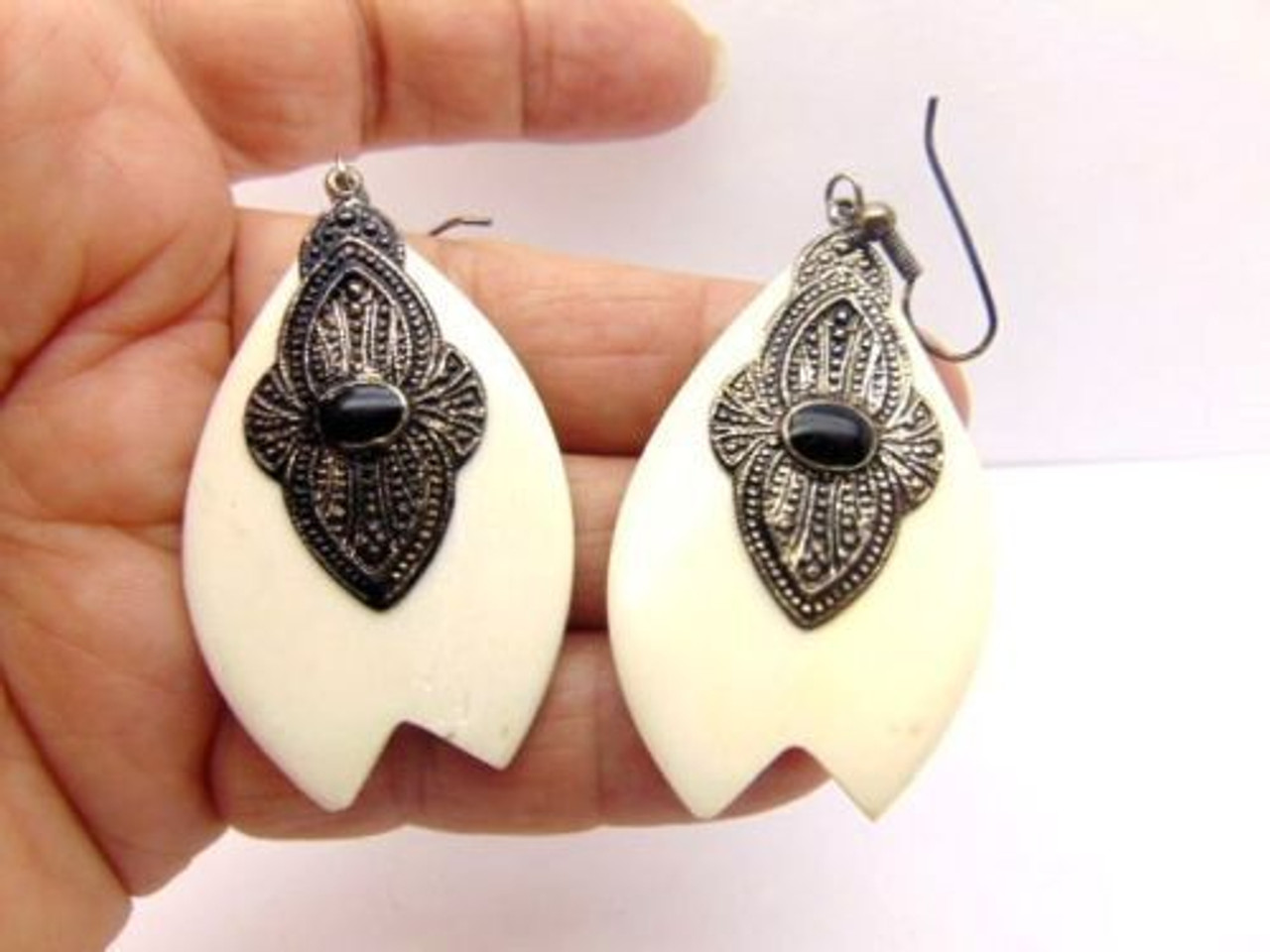 Charming Silver Arabic Hollow Design Earrings For Women - Silver Shine -  3207213