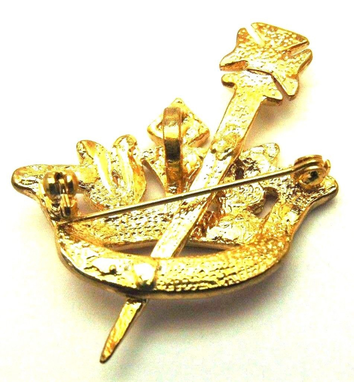 Gold Plated Rhinestone Crown Pin | Gold | Rhinestone Pins by PinMart