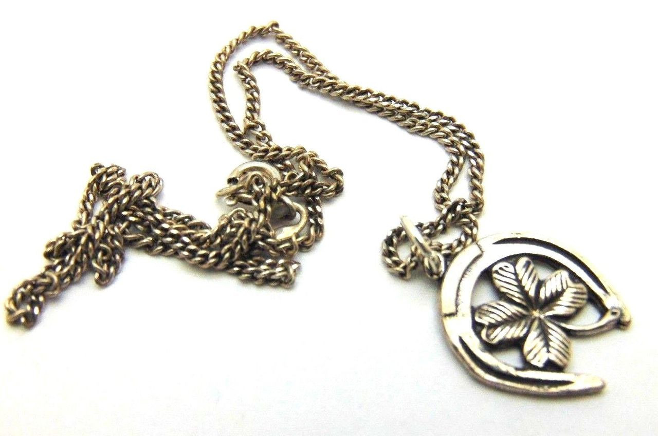 Sterling Silver Shamrock 4 Leaf Clover 