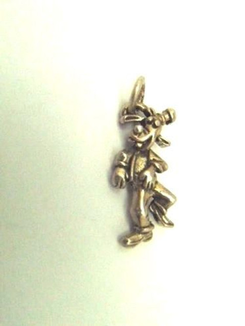 Goofy Dog Charm Vintage Sterling Pendant Character