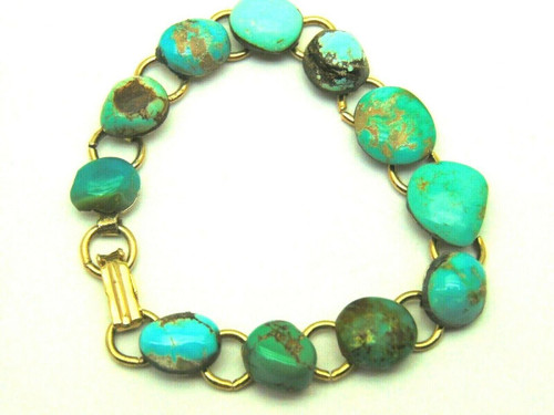 Turquoise Bracelet Cabochon Specimen Natural Genuine #8