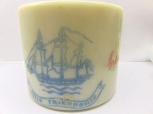 Old Spice Shaving Mug "Ship Friendship" Early Glass Mid to late 1950's Shulton