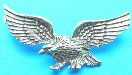 Eagle Bald Sterling Silver Pendant Charm Made USA DazzleCity