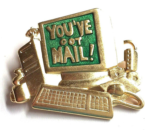 You Got Mail Danecraft Pin Signed Retired Computer Brooch