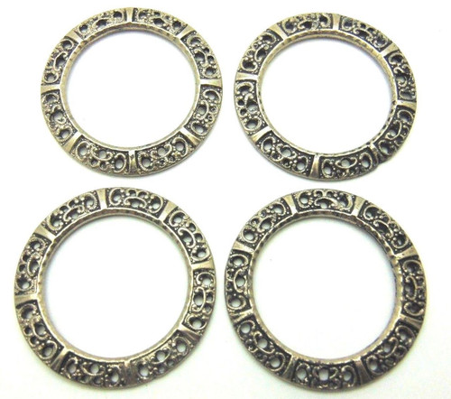 Egyptian Filigree Circle Wreath Finding Made Egypt 4Pc BeadRage