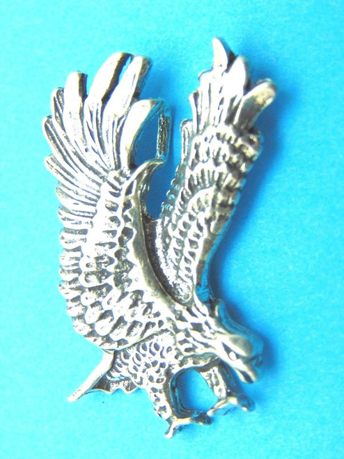 American Bald Eagle Sterling Silver Pendant Charm Made USA