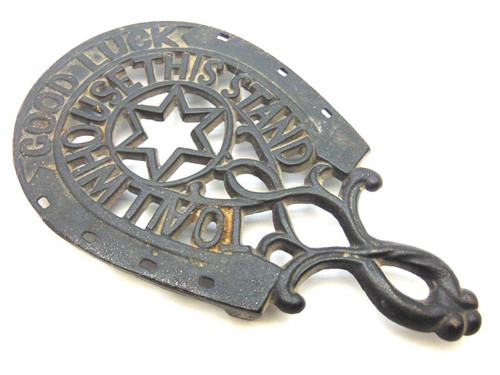 Cast Iron Trivet Wilton Horseshoe Good Luck Star Of David Plant Stand