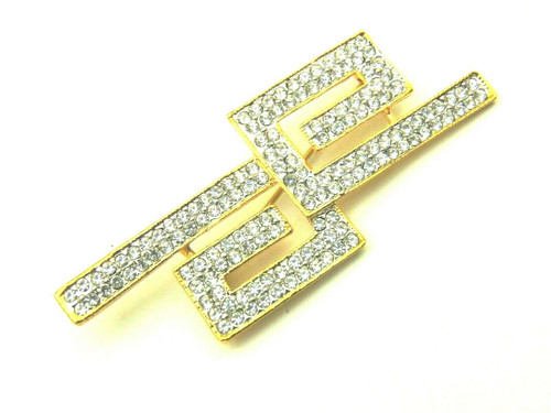 Abstract Design Pin Modern Rhinestone Crystal Brooch