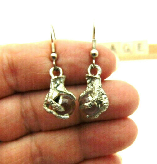 Dragon Claw Earrings Serpent Swarovski Crystal Pierced Vintage