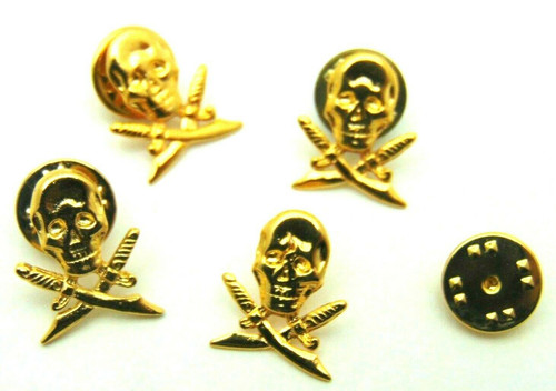 Skull Pirate Scabbard Pin Lot of 4 Tack Made in USA Crossbone