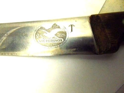 Vintage Victorinox BUTCHER Knife 16" Blade Rosewood Handles Kitchen Cutlery Old