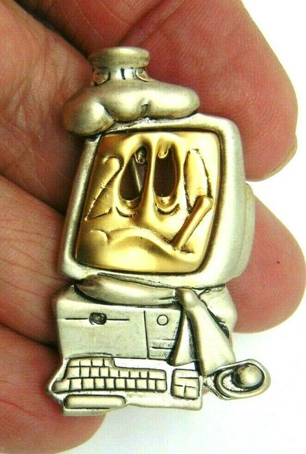Danecraft Computer Pin Virus Mouse Keyboard Signed Retired Brooch Danecraft Computer Pin Virus Mouse Keyboard Signed Retired Brooch