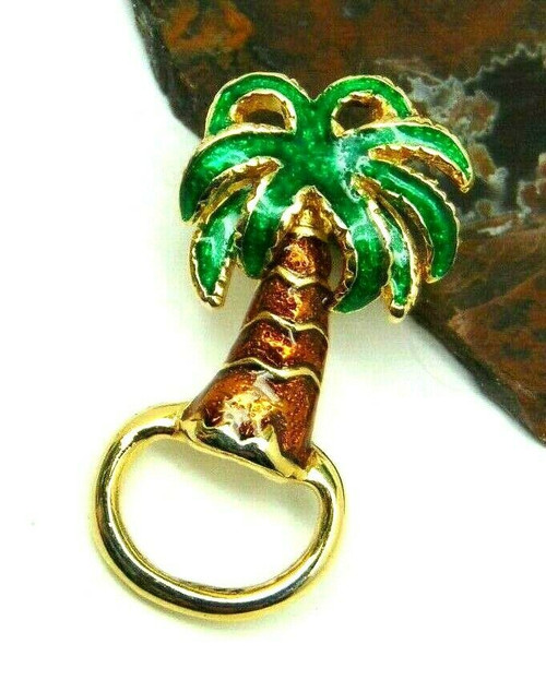 Eyeglass Holder Reader Pin Sun Glass Palm Tree Beach Brooch