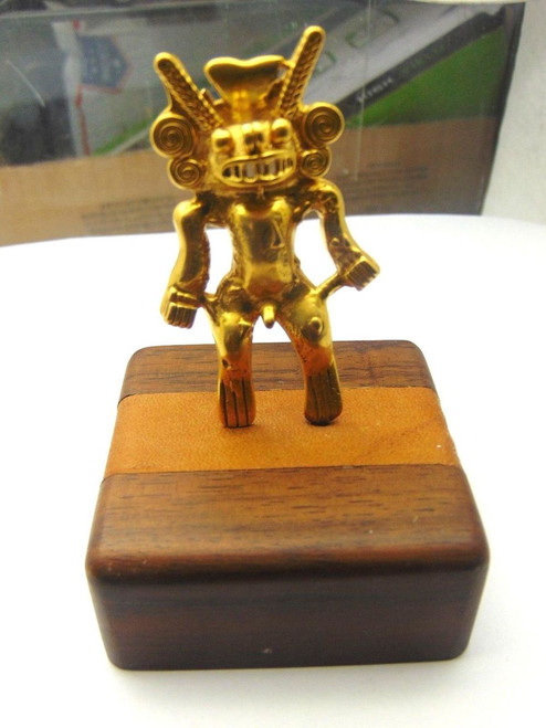 Luis Alberto Cano Amulet Colombian Repro Figure 24KT Gold