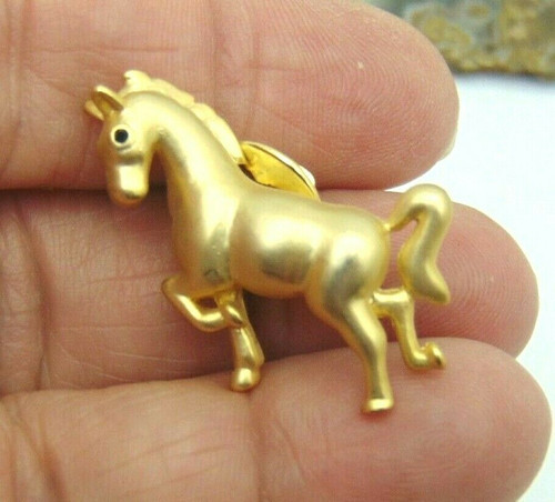 Wild Stallion Horse Pin Equestrian Pony Jumper Tack DazzleCity