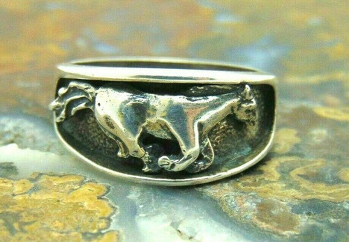 Horse Ring Sterling Silver Racetrack Mustang Wild Stallion Signed DazzleCity