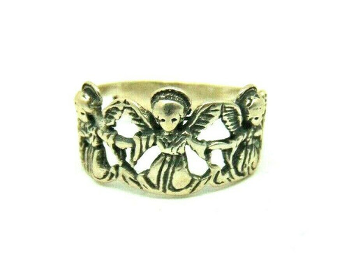 3 Angel Ring Sterling Silver Halo 925 Christian DazzleCity