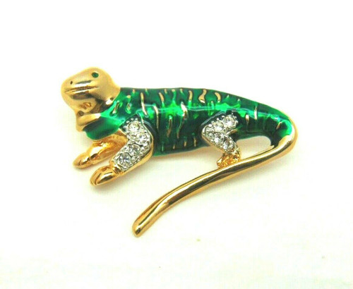 Komodo Dragon Iguanas Pin Lizard Rhinestone Booch DazzleCity