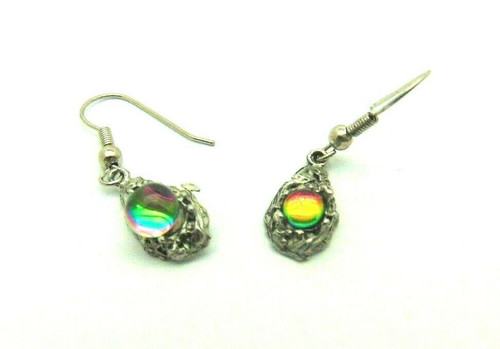 Dragon Tear Earrings Swarovski Crystal Pierced Nugget