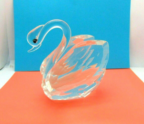 Swan Crystal Genuine Prism 4" Figurine Large Lake