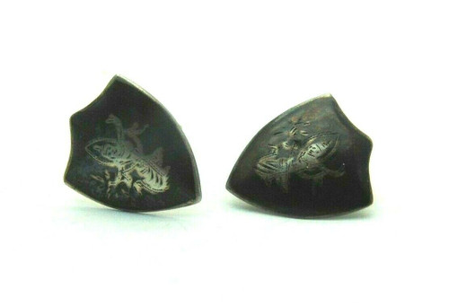 Siam Sterling Dancers Cuff Links Pre 1943 Stamped