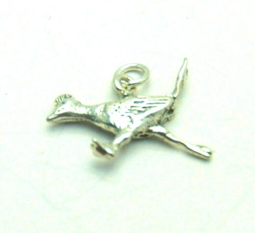 Roadrunner Charm Sterling Silver Bird Desert Road Runner 925