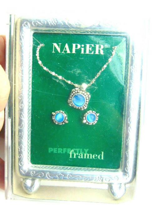 Napier Perfectly Framed 3 Pc Necklace Earring Set
