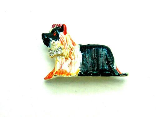 Scottie Dog Pin Afghan Hound Skye Terrier Yorkie Pendant