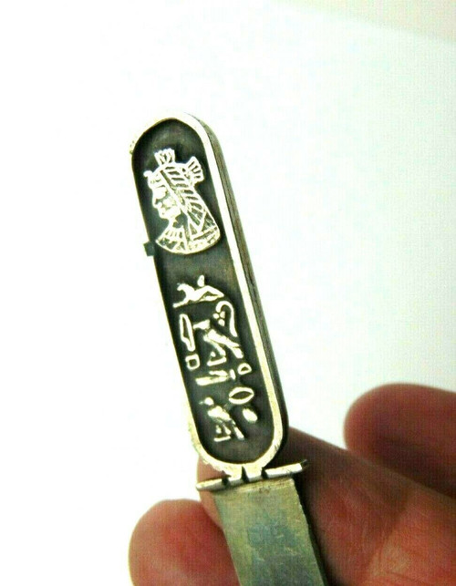 Egyptian Cartouche Letter Opener Pharaoh Queen Knife Dagger