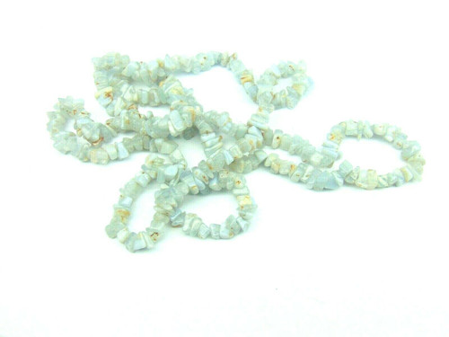 Blue Lace Agate Beads Chips Strand 36" Natural Tumbled Crystal Rock