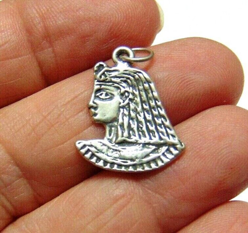 Nefertiti Pendant Egyptian Sterling Silver Queen Stamped Cartouche