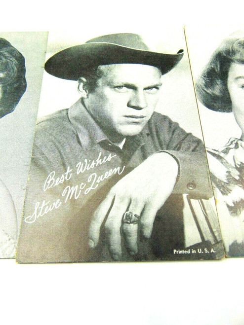 Steve McQueen Shirley Temple Jane Wyman Poster Post Card Old