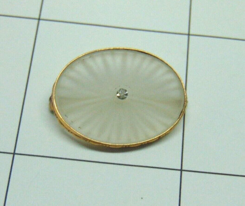 Antique Camphor Pin Glass Brooch 1/20 10kt Gold Filled Rescue