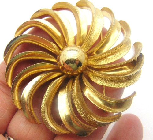Emmons Signed Abstract Flower Pin Brooch Retired