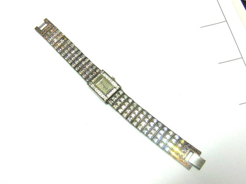 Bonita Watch Wrist Quartz Rhinestone Crystal Baguette Japan DazzleCity