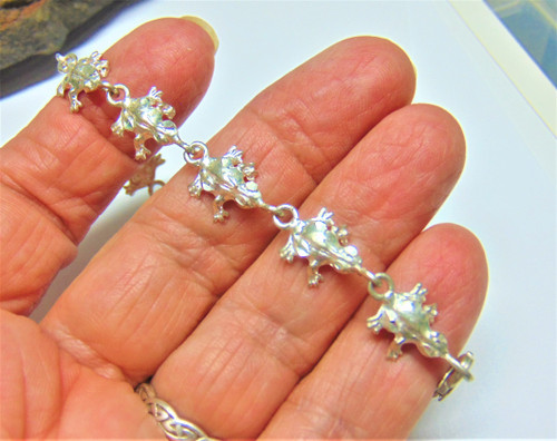 Turtle Bracelet Sterling Silver Diamond Cut Made USA BeadRage