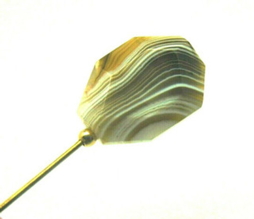 Agate Kilt Pin 14kt Gold Bead Scottish Highland Hand Made #2 Agate Kilt Pin 14kt Gold Bead Scottish Highland Hand Made #2
