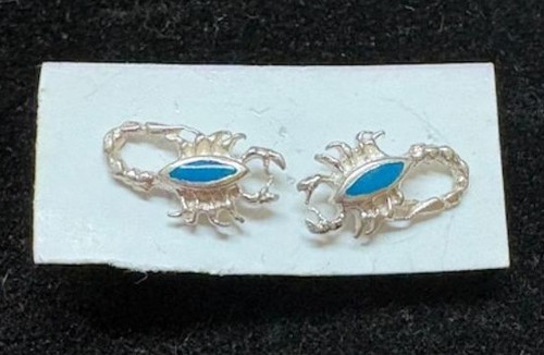 Micro Scorpion Bug Earrings Sterling Silver 925 Vintage Stud DazzleCity