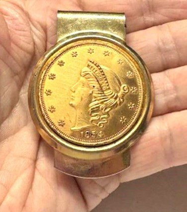 Money Clip Kellogg & CO 1854 Coin Vintage Medallion BeadRage