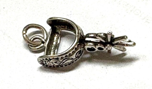 Western Spur Charm Cowboy Vintage Sterling Silver 925 DazzleCity