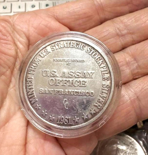 1981 999 Fine Ingot Silver US Assay San Francisco OOAK Coin Money DazzleCity