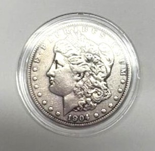 1904 Morgan Silver Dollar $1  No Mint Mark VG/F OOAK DazzleCity