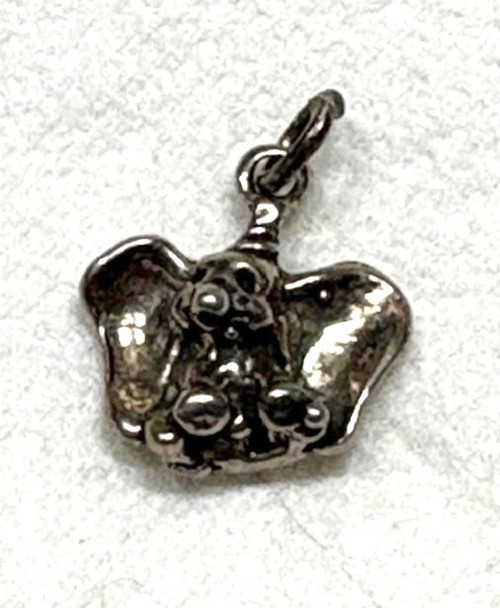 Elephant Charm Vintage Sterling Silver 925 Cartoon DazzleCity