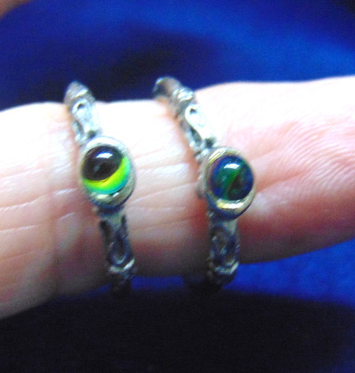 Celtic Earrings Crystal Ball Prism Vintage Silver DazzleCity