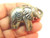 Elephant Charm Pendant Sterling Silver 925 Trunk Up DazzleCity